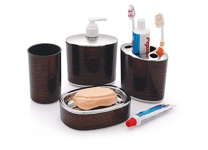 Wooden 4pc - Bathroom Accessories