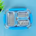 Bento 3 Compartment Thermal Insulation Stainless Steel Lunch Box-750 ML